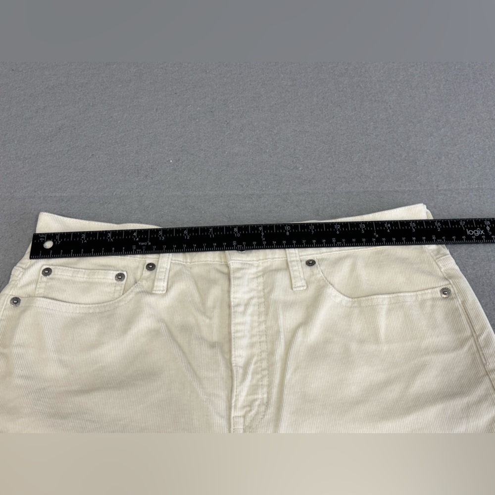 J Crew Corduroy Wide Leg High Waist Trouser Pants Cream Size 29 Style BT922 - Picture 7 of 10